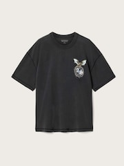 AllSaints Black Wyvern Short Sleeve Crew Neck T-Shirt - Image 7 of 7