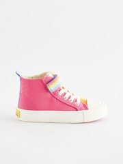 Little Bird by Jools Oliver Multi Younger Pastel Rainbow Colourblock Canvas Trainers - Image 2 of 5