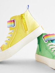 Little Bird by Jools Oliver Multi Younger Pastel Rainbow Colourblock Canvas Trainers - Image 3 of 5