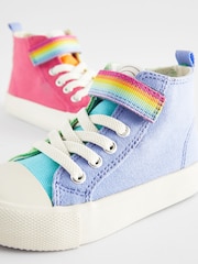 Little Bird by Jools Oliver Multi Younger Pastel Rainbow Colourblock Canvas Trainers - Image 5 of 5