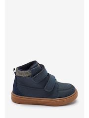 Navy Wide Fit (G) Warm Lined Touch Fastening Boots - Image 1 of 4