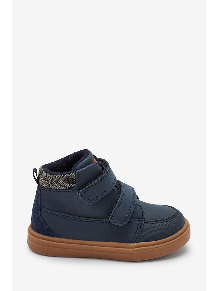 Navy Wide Fit (G) Warm Lined Touch Fastening Boots - Image 1 of 4