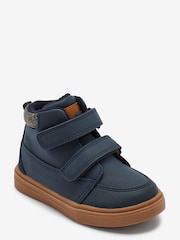 Navy Wide Fit (G) Warm Lined Touch Fastening Boots - Image 2 of 4