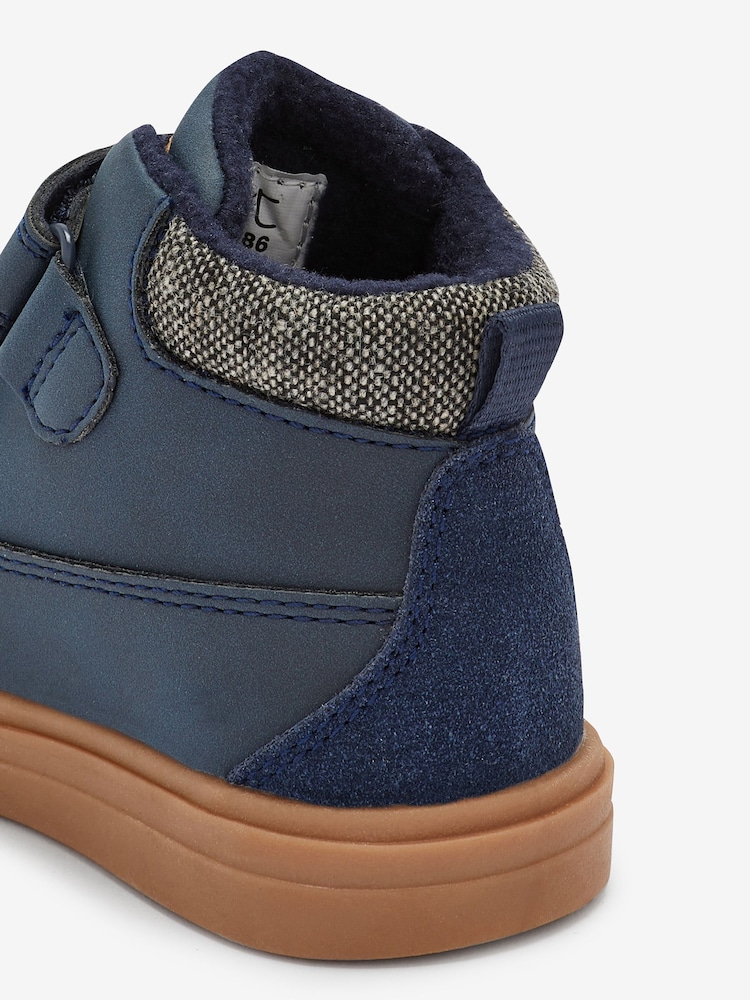 Navy Wide Fit (G) Warm Lined Touch Fastening Boots - Image 4 of 4