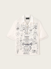 AllSaints Cream Ignis Short Sleeve Shirt - Image 7 of 7