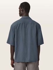AllSaints Grey Purley Short Sleeve Shirt - Image 4 of 6