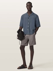 AllSaints Grey Purley Short Sleeve Shirt - Image 5 of 6
