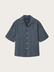AllSaints Grey Purley Short Sleeve Shirt - Image 6 of 6