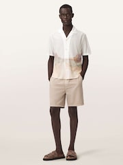 AllSaints White Monument Short Sleeve Shirt - Image 2 of 6