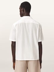 AllSaints White Monument Short Sleeve Shirt - Image 4 of 6