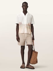 AllSaints White Monument Short Sleeve Shirt - Image 5 of 6