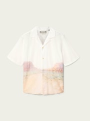 AllSaints White Monument Short Sleeve Shirt - Image 6 of 6