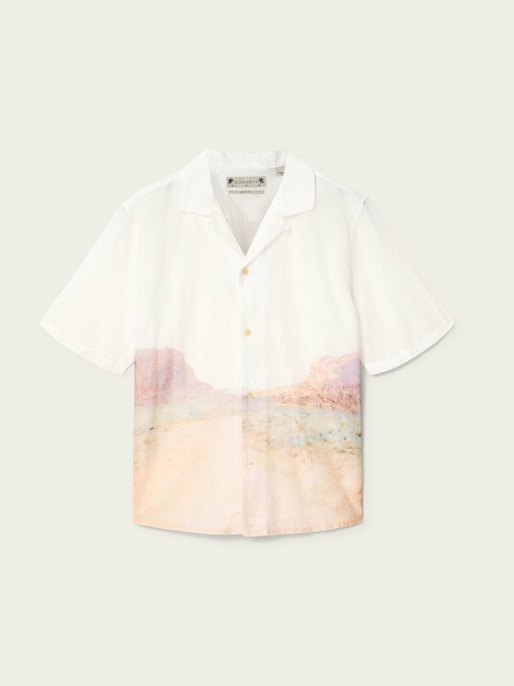 AllSaints White Monument Short Sleeve Shirt - Image 6 of 6 AllSaints White Monument Short Sleeve Shirt - Image 6 of 6