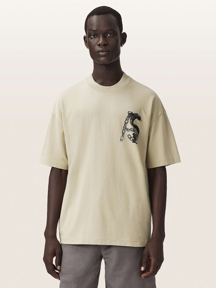 AllSaints Natural Linx Short Sleeve Crew Neck T-Shirt - Image 1 of 7
