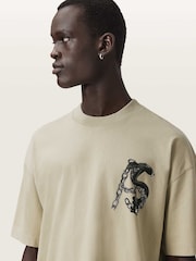AllSaints Natural Linx Short Sleeve Crew Neck T-Shirt - Image 2 of 7