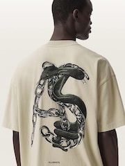 AllSaints Natural Linx Short Sleeve Crew Neck T-Shirt - Image 4 of 7