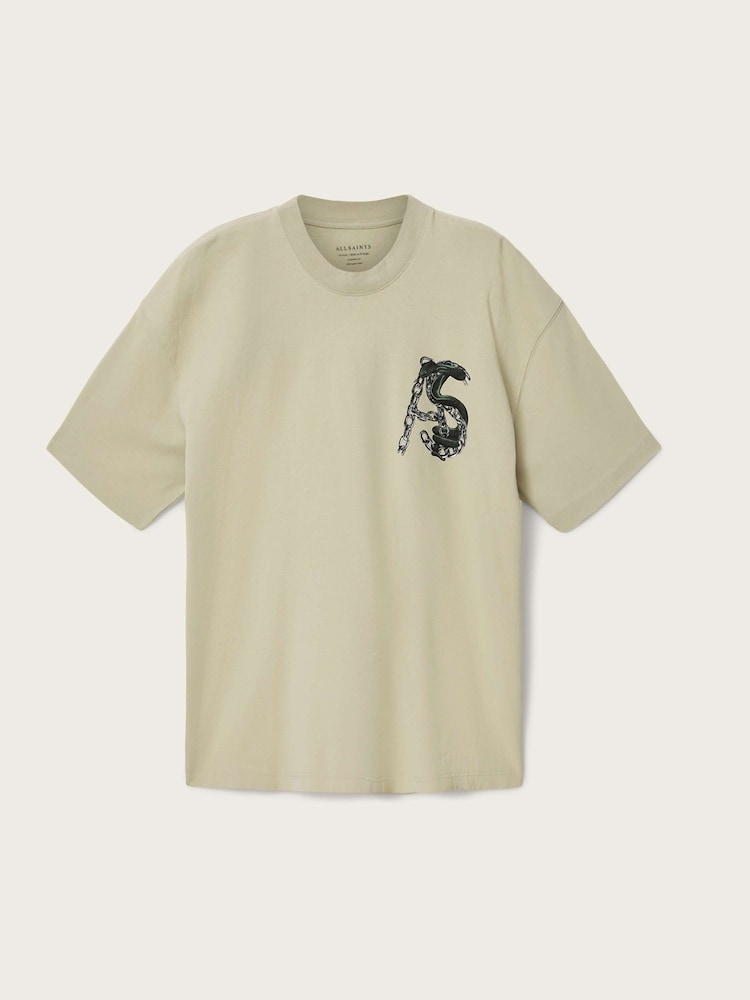 AllSaints Natural Linx Short Sleeve Crew Neck T-Shirt - Image 7 of 7