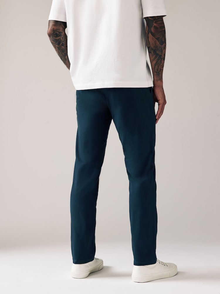 Bleu foncé - Slim Fit (Slim Fit) - Pantalon chino stretch - Image 5 of 10