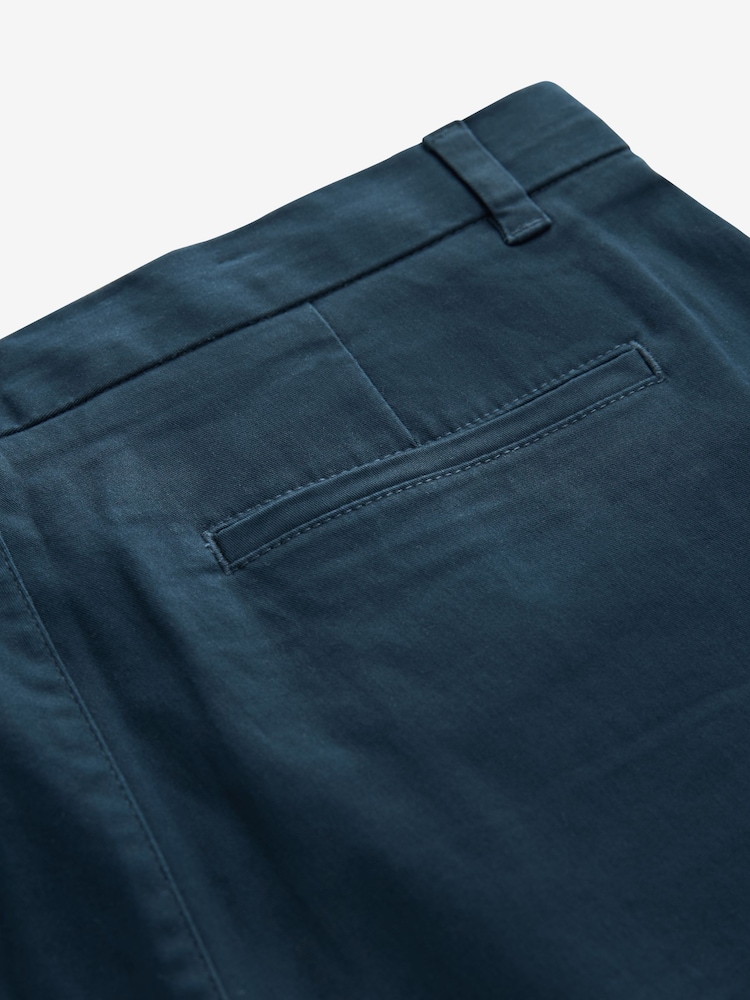 Bleu foncé - Slim Fit (Slim Fit) - Pantalon chino stretch - Image 9 of 10
