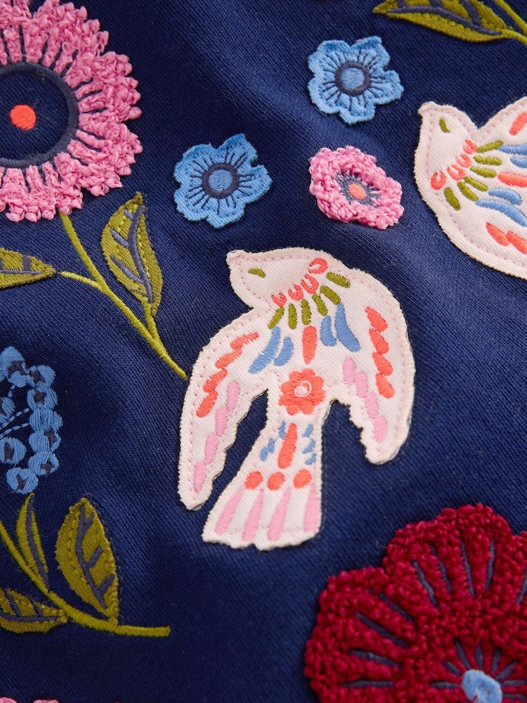 Boden Blue Bobbie Appliqué Sweatshirt - Image 3 of 3 Boden Blue Bobbie Appliqué Sweatshirt - Image 3 of 3