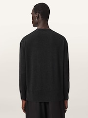 AllSaints Black Grinner Crew Jumper - Image 4 of 6
