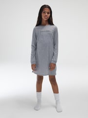 Calvin Klein Grey Modern Cotton Long Sleeve Sleep Dress - Image 1 of 2