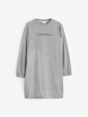 Calvin Klein Grey Modern Cotton Long Sleeve Sleep Dress - Image 2 of 2
