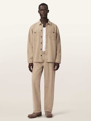 AllSaints Brown Drift Denim Shacket - Image 2 of 6
