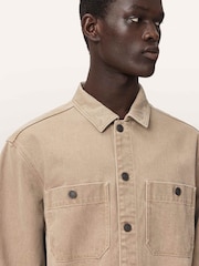 AllSaints Brown Drift Denim Shacket - Image 3 of 6