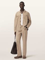 AllSaints Brown Drift Denim Shacket - Image 5 of 6
