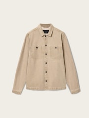 AllSaints Brown Drift Denim Shacket - Image 6 of 6