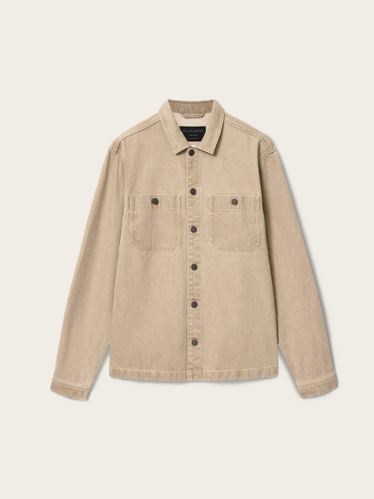 AllSaints Brown Drift Denim Shacket - Image 6 of 6 AllSaints Brown Drift Denim Shacket - Image 6 of 6