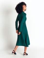 Boden Green Alex Ponte Contrast Midi Dress - Image 2 of 5