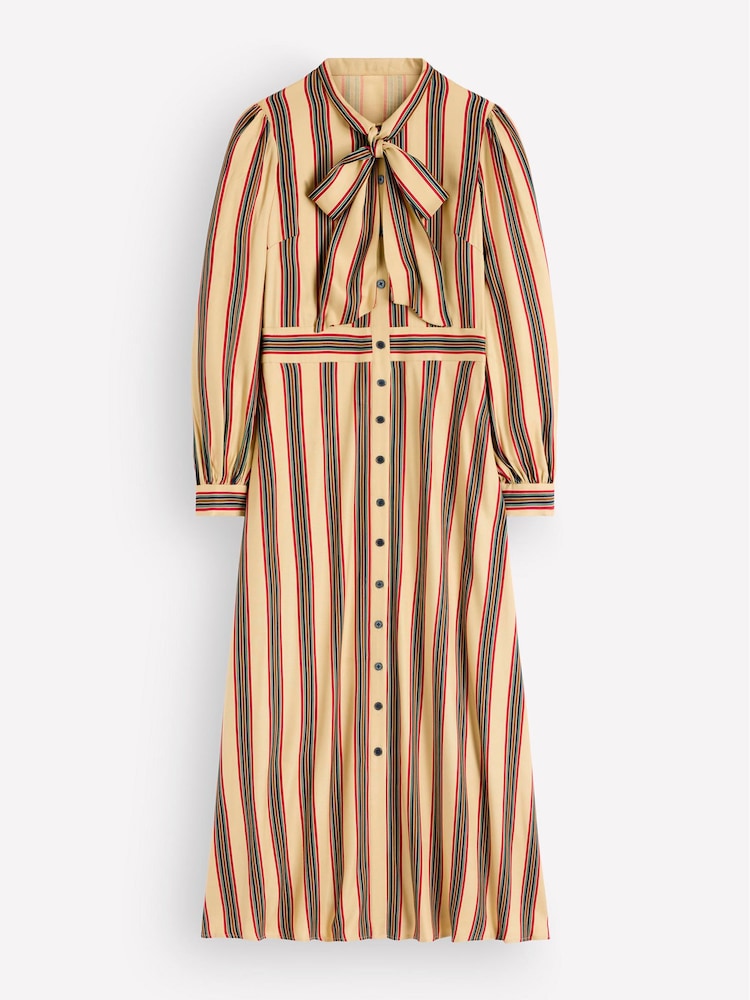 Boden Natural Bow Detail Shirt Dress - Image 6 of 6 Boden Natural Bow Detail Shirt Dress - Image 6 of 6