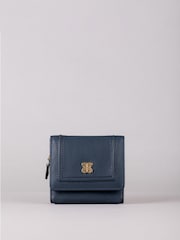 Lakeland Leather Blue Mini Icon Flapover Purse - Image 2 of 5