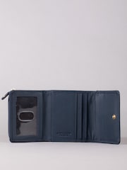 Lakeland Leather Blue Mini Icon Flapover Purse - Image 3 of 5