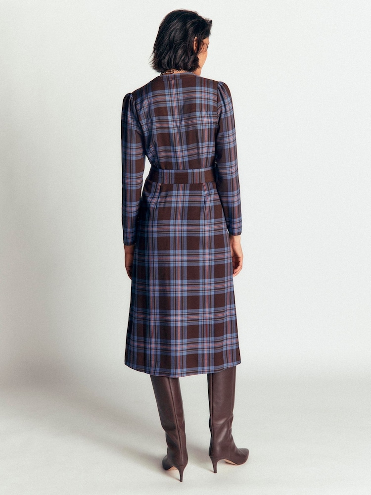 Boden Louise Check Midi Shirt Dress - Imaginea 2 din 6