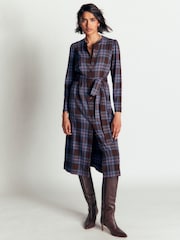 Boden Louise Check Midi Shirt Dress - Imaginea 3 din 6
