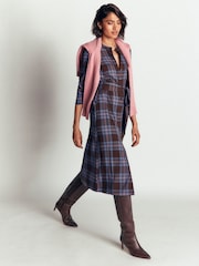 Boden Louise Check Midi Shirt Dress - Imaginea 4 din 6