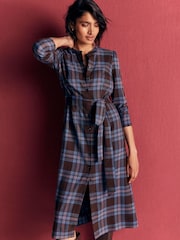 Boden Louise Check Midi Shirt Dress - Imaginea 5 din 6