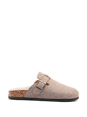Lunar Natural Ruthie Mink Mule Slippers - Image 2 of 4
