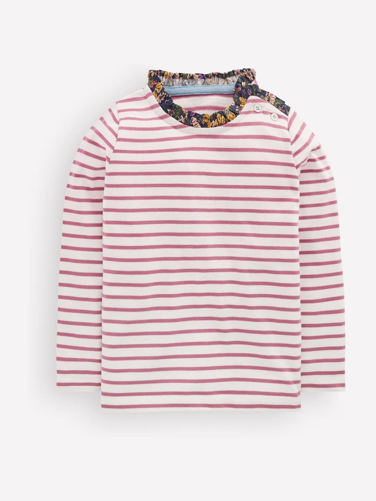 Camiseta bretona con cuello con volante de Boden - Imagen 1 de 3