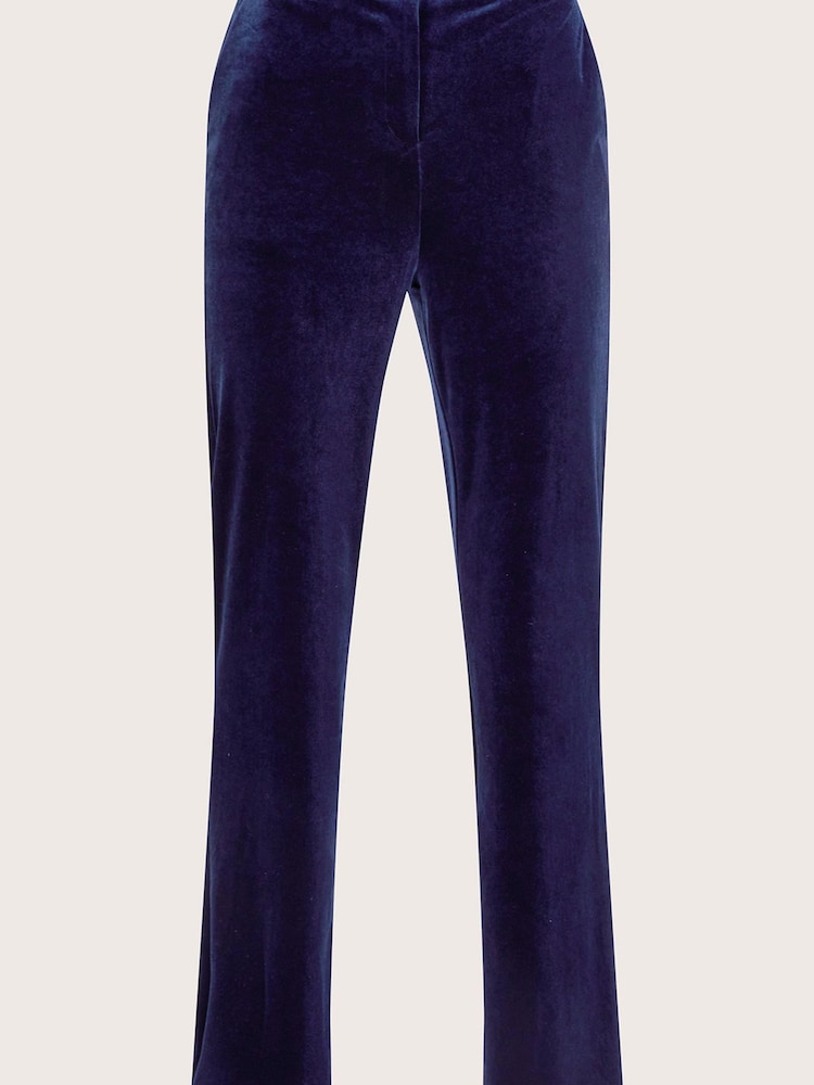 Monsoon Blue Blake Kick Flare Trousers - Image 4 of 4
