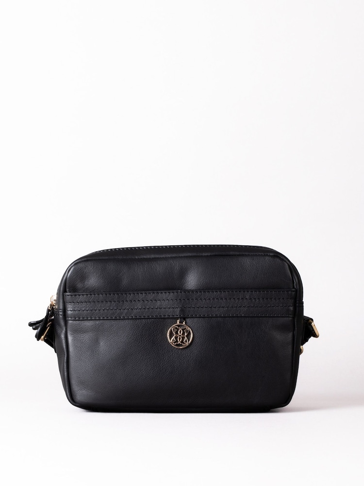 Lakeland Leather Black Cartmel Boxy Cross-Body Bag - Image 1 of 6 Lakeland Leather Black Cartmel Boxy Cross-Body Bag - Image 1 of 6