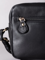 Lakeland Leather Black Cartmel Boxy Cross-Body Bag - Image 6 of 6