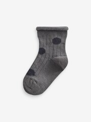 Grey White Flower Baby Socks 4 Packs (0mths-2yrs) - Image 3 of 5