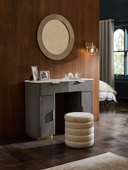 Dark Grey Valencia 1 Drawer 2 Doors Solid Mango Wood Dressing Table - Image 5 of 14