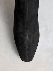 Russell & Bromley Black Suede Carrington Ankle Block Heel Sock Boots - Image 10 of 10
