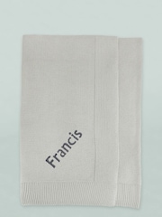 Babyblooms Kids Personalised Luxury Knitted 100% Cotton Blanket Baby Gift - Image 2 of 2