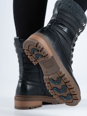 Lunar Black Marla Ice Grip Waterproof Mid Boots - Image 4 of 8
